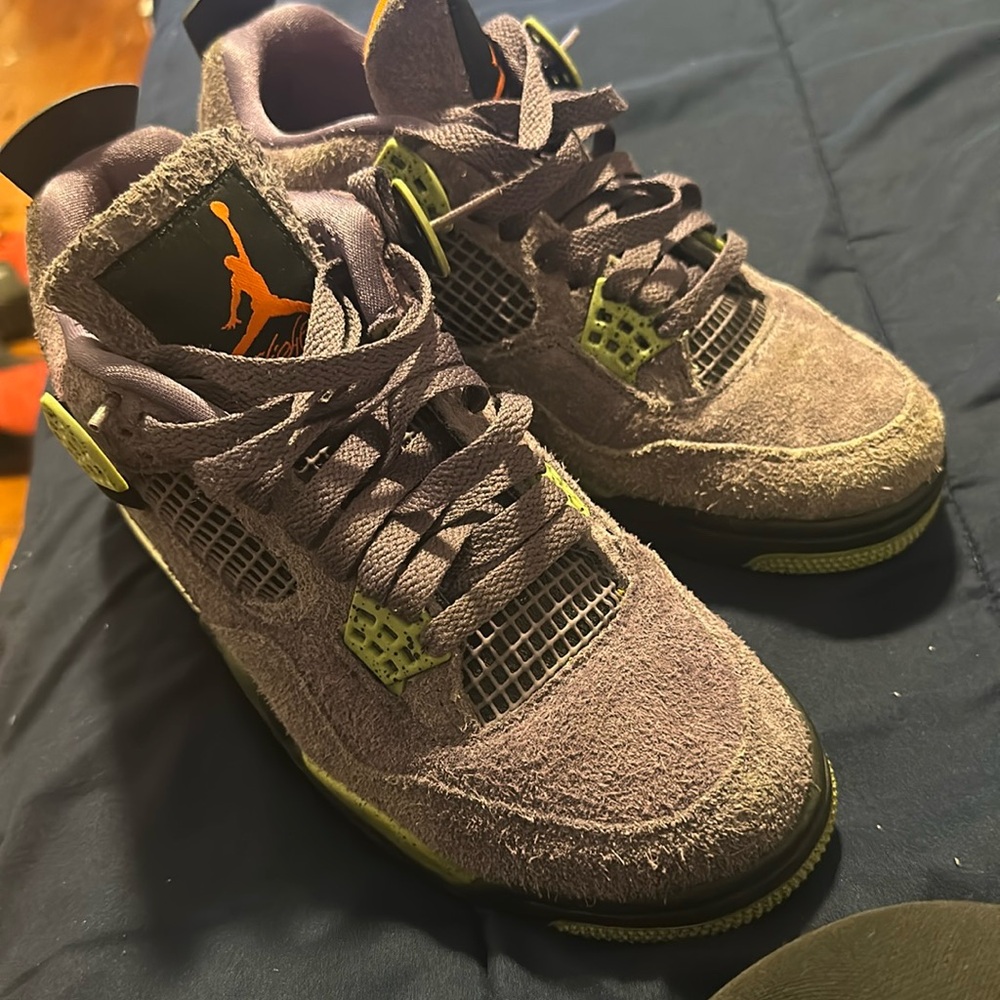 WOMEN JORDAN 4 PURPLE /GREEN